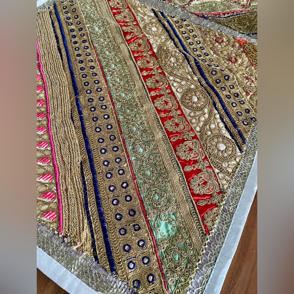 Handmade Vintage Multicolor Patchwork Table Runner- from Turkey